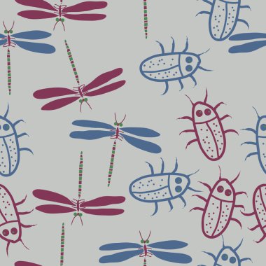 Renkli hatalarla kesintisiz soyut desen