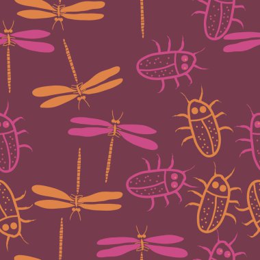 Renkli hatalarla kesintisiz soyut desen