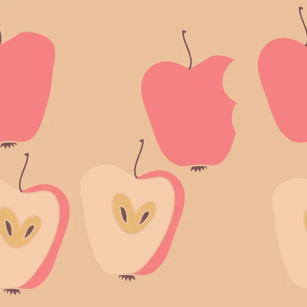 苹果在五颜六色的背景 复制空间 — 图库矢量图片