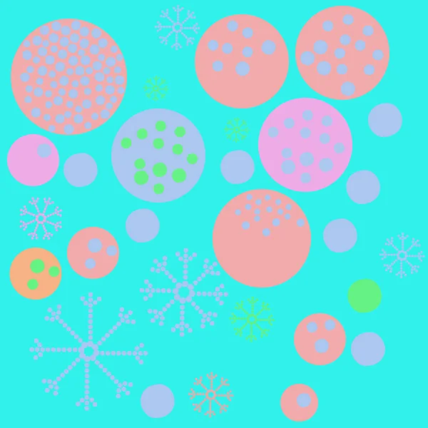 Lindo Fondo Invierno Simple Con Copos Nieve — Vector de stock