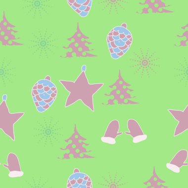 Soyut noel süslemeleri Dikişsiz desen