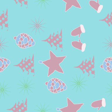 Soyut noel süslemeleri Dikişsiz desen