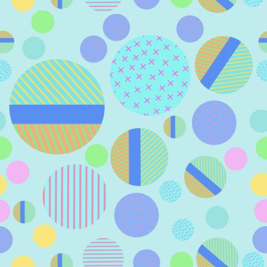 Daireler ile komik soyut desen