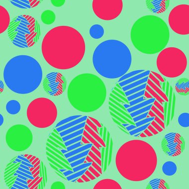 Daireler ile komik soyut desen