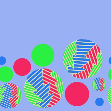 Daireler ile komik soyut desen