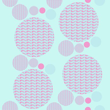 Daireler ile komik soyut desen