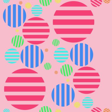 Daireler ile komik soyut desen