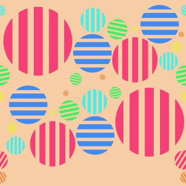 Daireler ile komik soyut desen