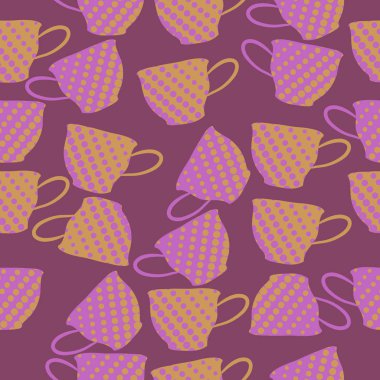 çay bardağı ile renkli desen