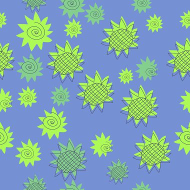 Soyut basit ayçiçeği Dikişsiz desen