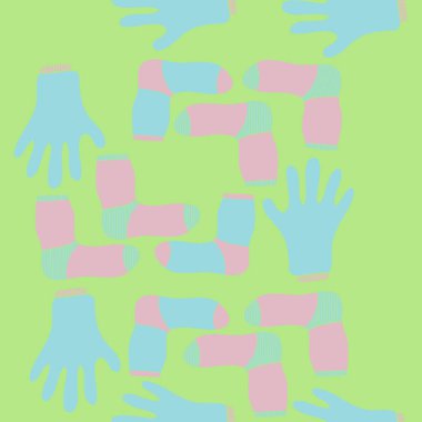 Çorap, pürüzsüz eldivenler. Vektör Illustration