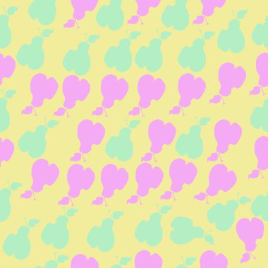 olgun armut ile renkli desen