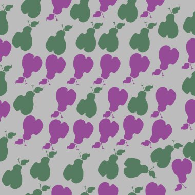 olgun armut ile renkli desen