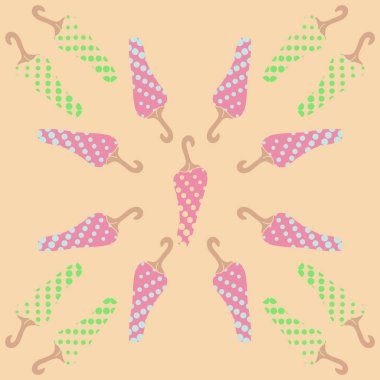 Soyut basit biber dikişsiz desen