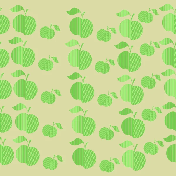 Appels Naadloos Patroon Vectorillustratie — Stockvector