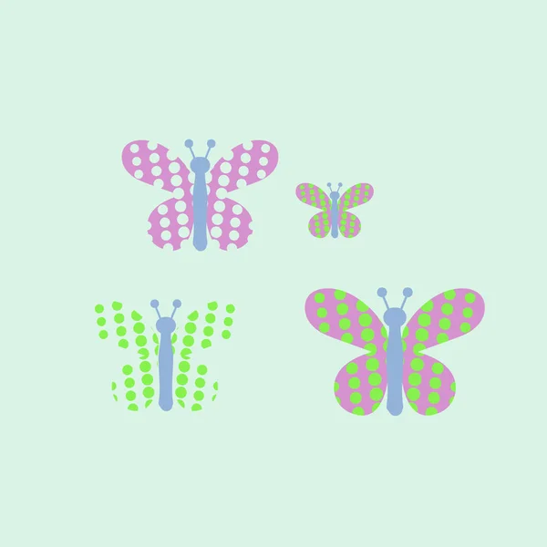 Modèle Horizontal Avec Des Papillons Illustration Vectorielle — Image vectorielle