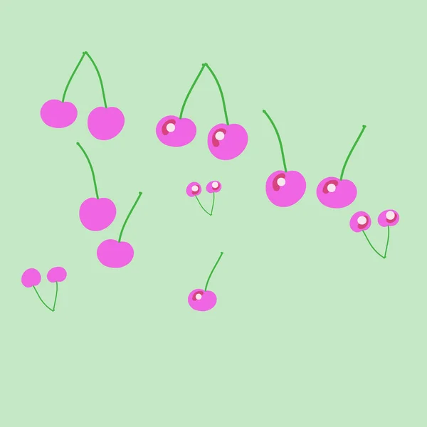 樱桃的颜色背景 复制空间 — 图库矢量图片