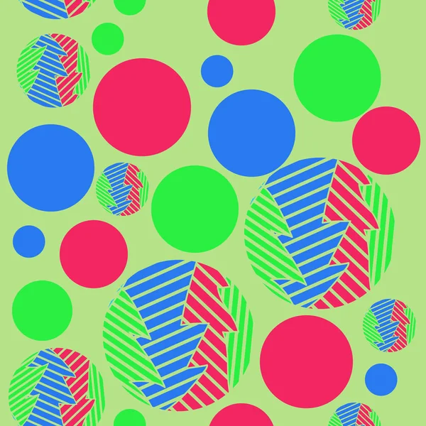 円を持つ面白い抽象的なパターン — ストックベクタ