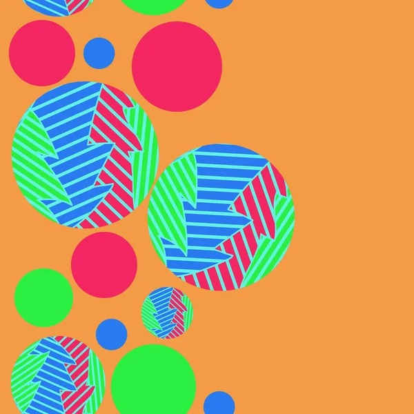 Modèle Abstrait Drôle Avec Des Cercles — Image vectorielle