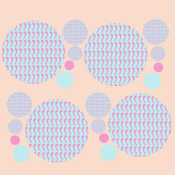 円を持つ面白い抽象的なパターン — ストックベクタ