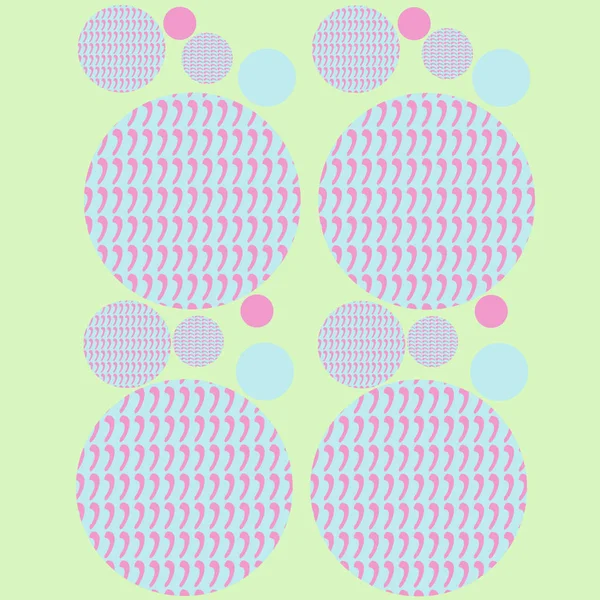 Lustige Abstrakte Muster Mit Kreisen — Stockvektor