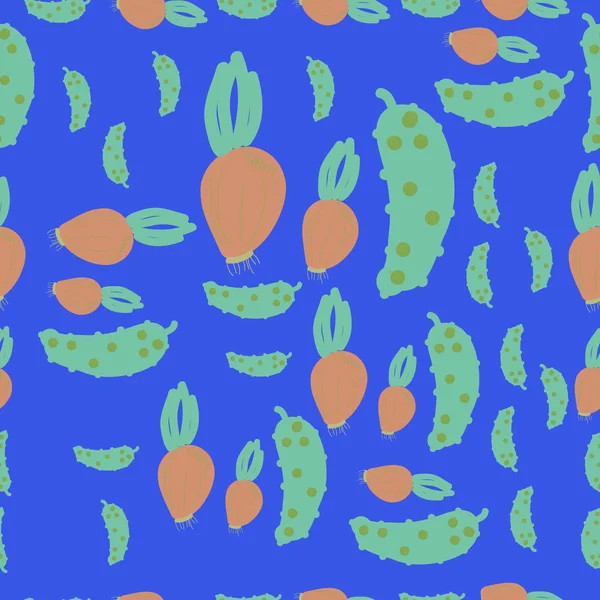 抽象简单黄瓜的无缝模式 — 图库矢量图片
