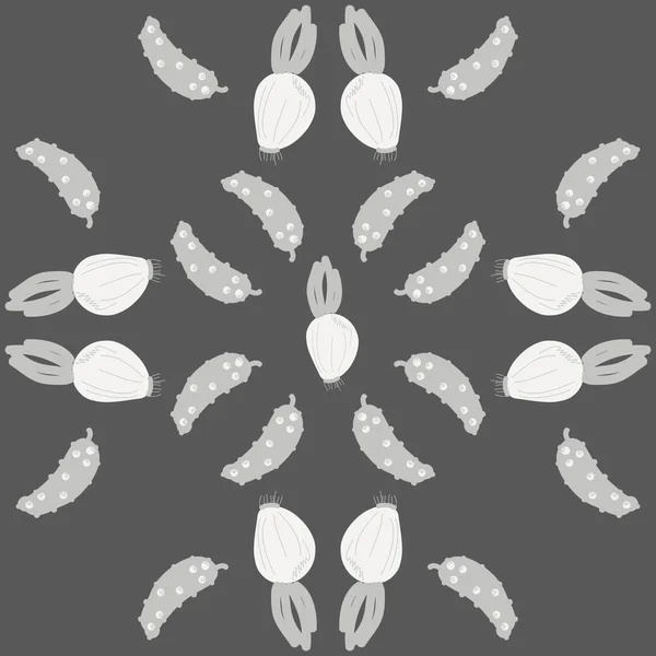 Patrón Sin Costura Pepinos Simples Abstractos — Archivo Imágenes Vectoriales