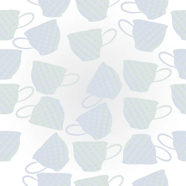 Motif Coloré Avec Des Tasses Thé — Image vectorielle