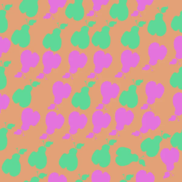 Motif Coloré Avec Des Poires Mûres — Image vectorielle