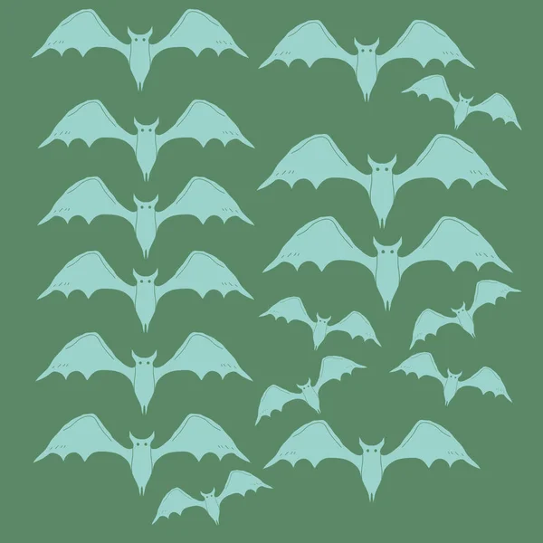 Seamless Pattern Abstract Simple Bats — Stock Vector
