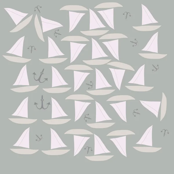 Soyut basit tekneler Dikişsiz desen