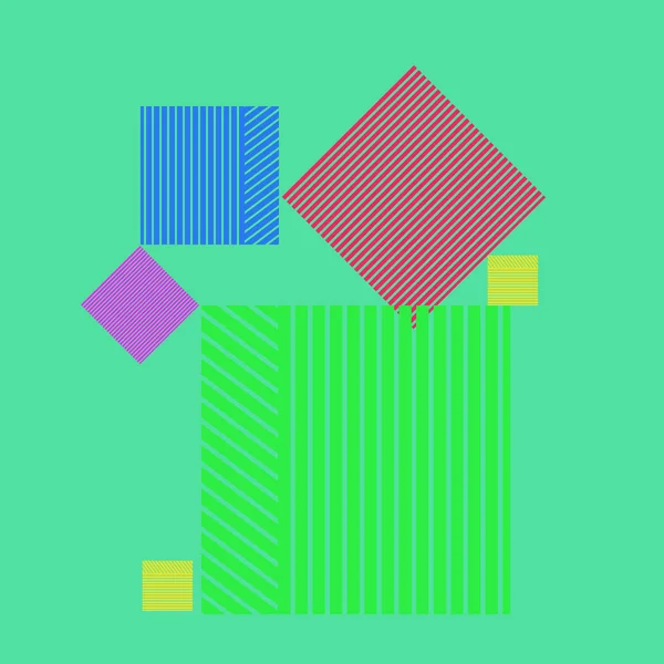 Bunte Abstrakte Vektorillustration Geometrischer Formen — Stockvektor