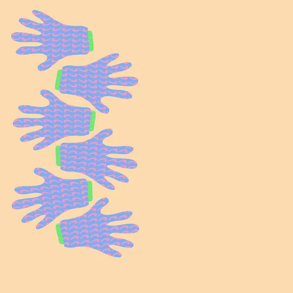 Handskar Sömlösa Mönster Vektor Illustration — Stock vektor