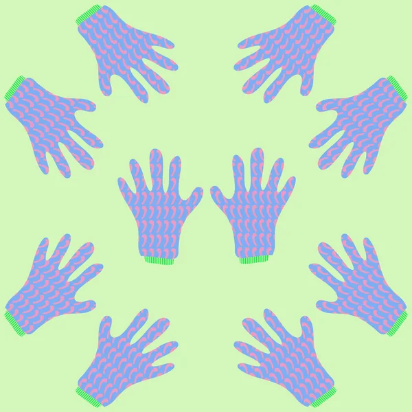 Gants Motif Sans Couture Illustration Vectorielle — Image vectorielle