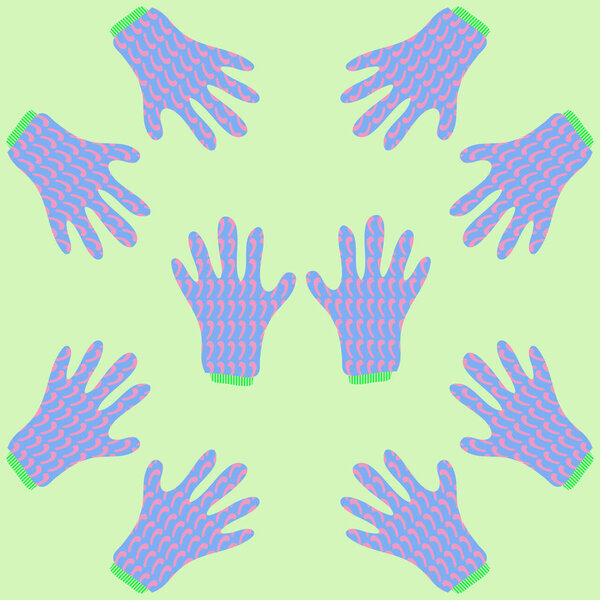 Gloves seamless pattern. Vector illustration