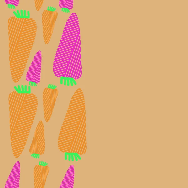 Patrón Color Con Zanahorias Maduras — Archivo Imágenes Vectoriales