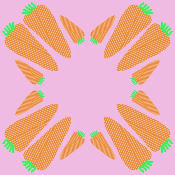 Olgun havuç ile renkli desen