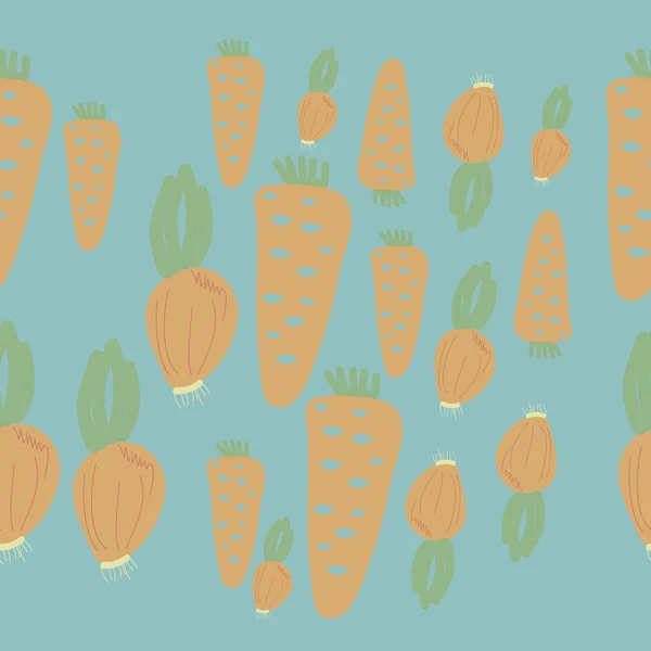Patrón Color Con Zanahorias Maduras — Archivo Imágenes Vectoriales