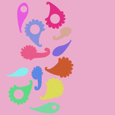 Soyut renkli maydanoz Dikişsiz desen