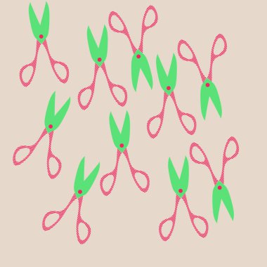 Soyut renkli makas Dikişsiz desen