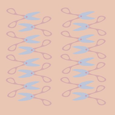 Soyut renkli makas Dikişsiz desen