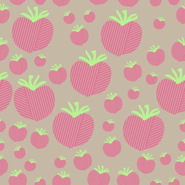 Şerit domates dikişsiz desen. Illüstrasyon