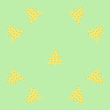 Noel ağaçları deseni. Illüstrasyon