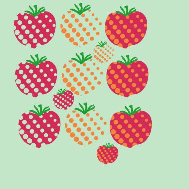 Soyut renkli domates Dikişsiz desen