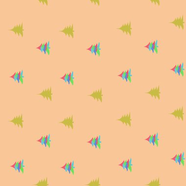 Noel ağaçları deseni. Illüstrasyon