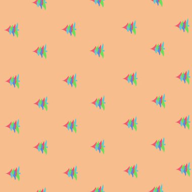 Soyut renkli ağaçlar Dikişsiz desen