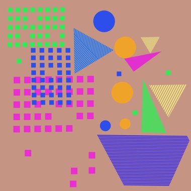 Çizgili dikdörtgenler, üçgenler sorunsuz soyut desen 