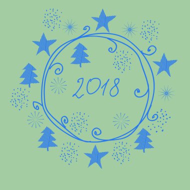 Soyut renkli Noel ağaçları Dikişsiz deseni