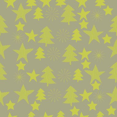 Soyut renkli Noel ağaçları Dikişsiz deseni