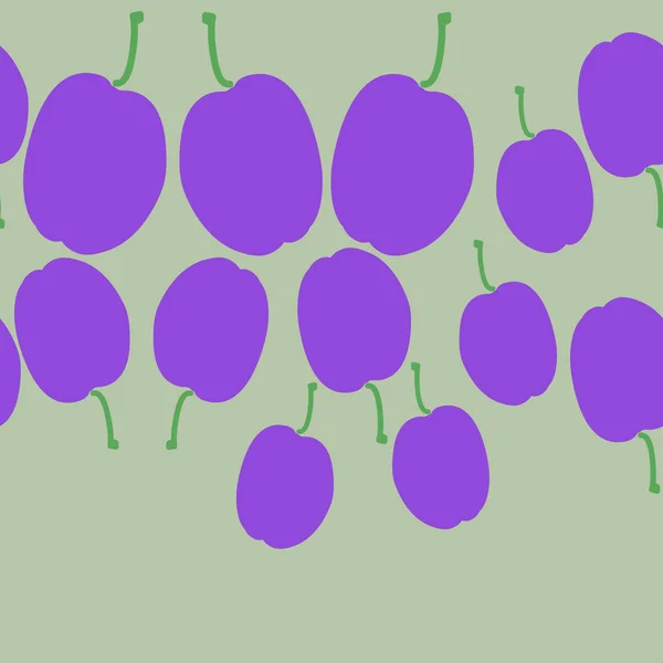 Ciruelas Sobre Fondo Colorido Espacio Copia — Archivo Imágenes Vectoriales